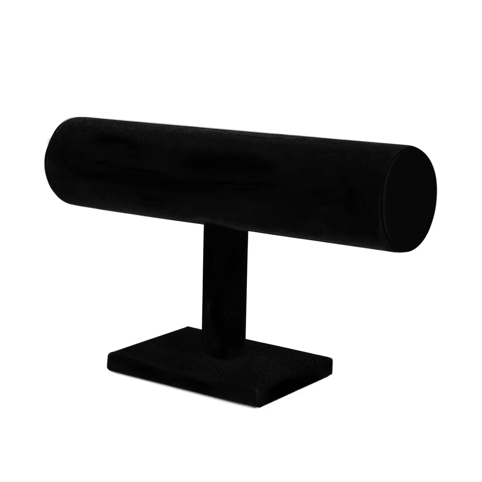 Flexzion Black Velvet Hovering T-Bar Jewelry Stand Display Storage Store Rack ...