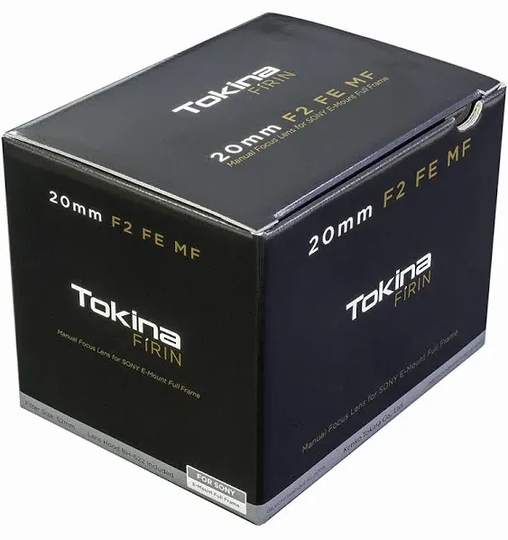 Tokina Lens FiRIN 20 mm F2 FE MF Full Size Manual Focus for Sony E New in Box