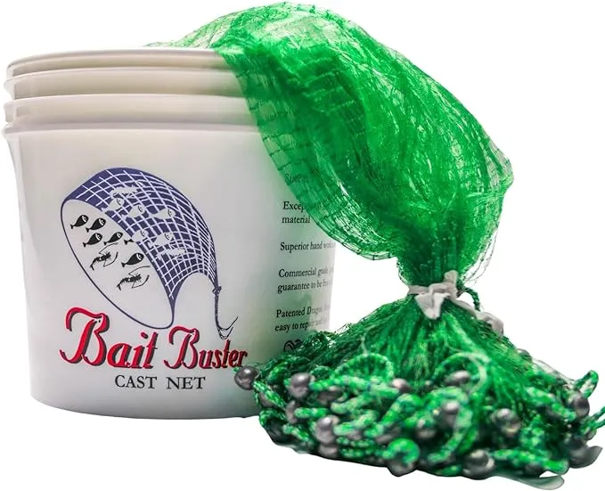 Bait Buster 12 ft. Radius 1/2&#034; Sq. Mesh Bait Cast Net CBT-BBA12 by Lee Fisher