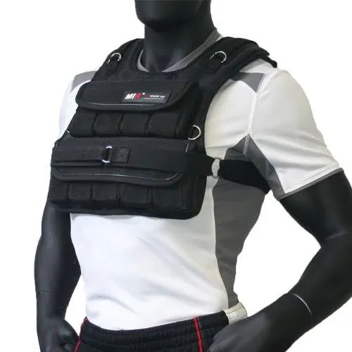 MiR Short Weighted Vest With Zipper Option 20lbs - 60lbs (30 lbs)