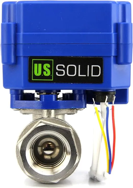 U.S. Solid 3/4&#034; NPT Motorized Ball Valve 9V 12V 24V AC/DC 3-Wire SS304