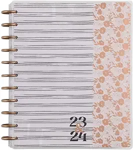 Happy Planner 2023 Daily Planner and Calendar, 18-Month Daily, Weekly, and Monthly July 2023–Dec. 2024 Planner, Vertical Layout with Lines, Homesteader Theme, Big Size, 8 1/2 Inches by 11 Inches