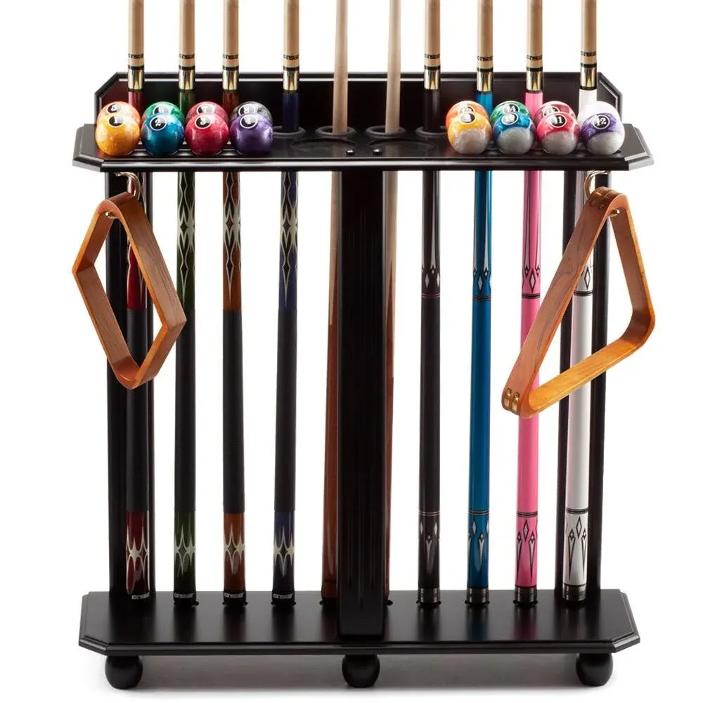 GSE Games & Sports Expert Floor Stand Billiard Pool Cue Racks. Holds 10 Pool Cues ...