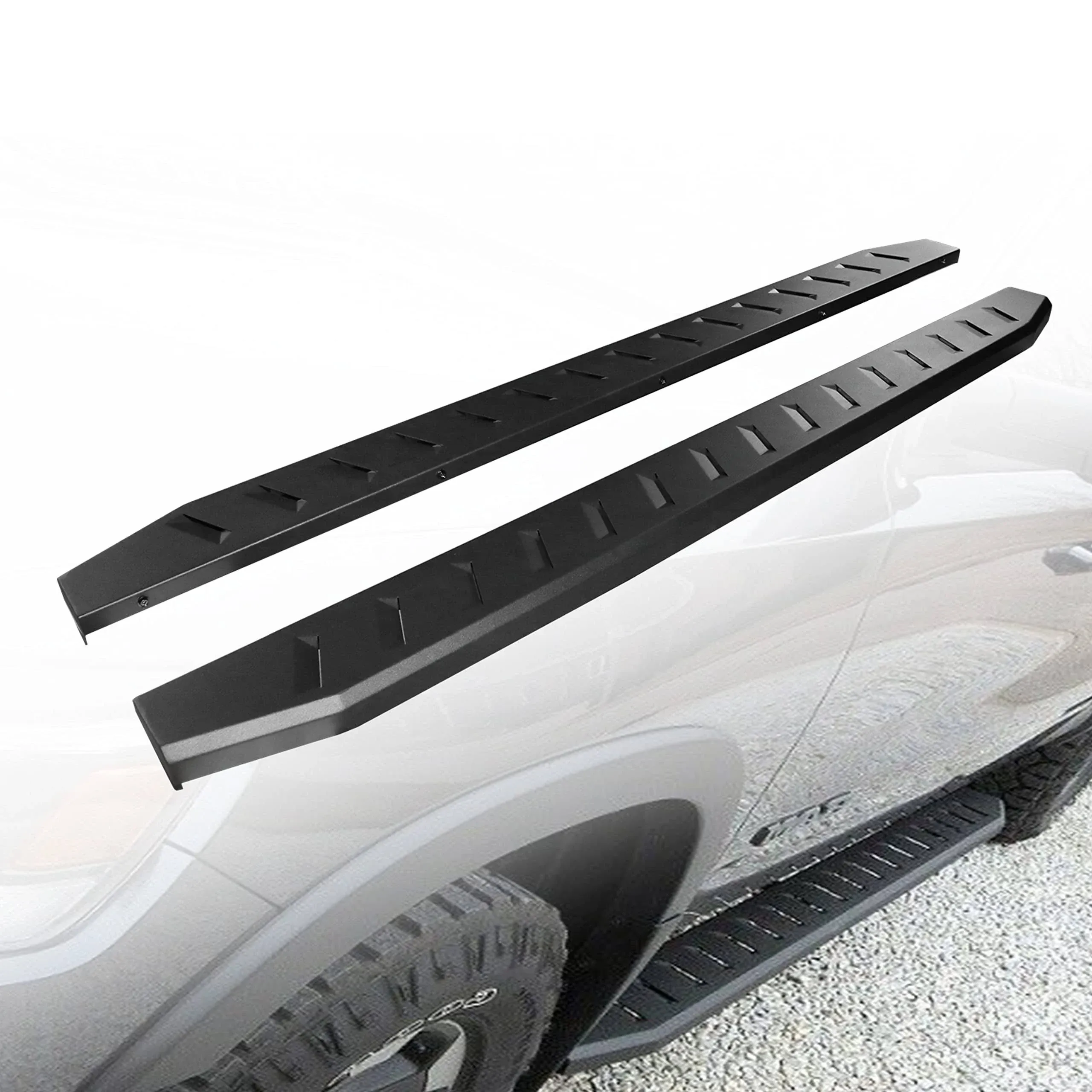 ONINE 6 inch Black Running Boards Custom Fit 2019-2024 Chevy Silverado/GMC Sierra ...