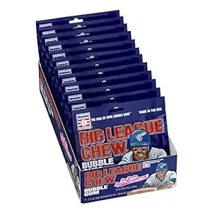 Big League Chew Blue Raspberry Bubble Gum