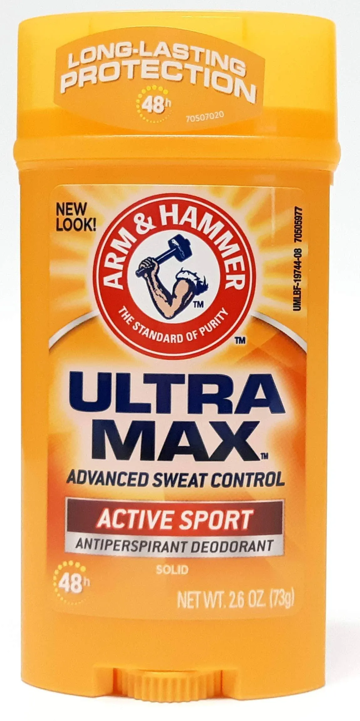 Arm & Hammer Ultramax Active Sport Antiperspirant Deodorant Solid, 2.6oz - Pack of 6