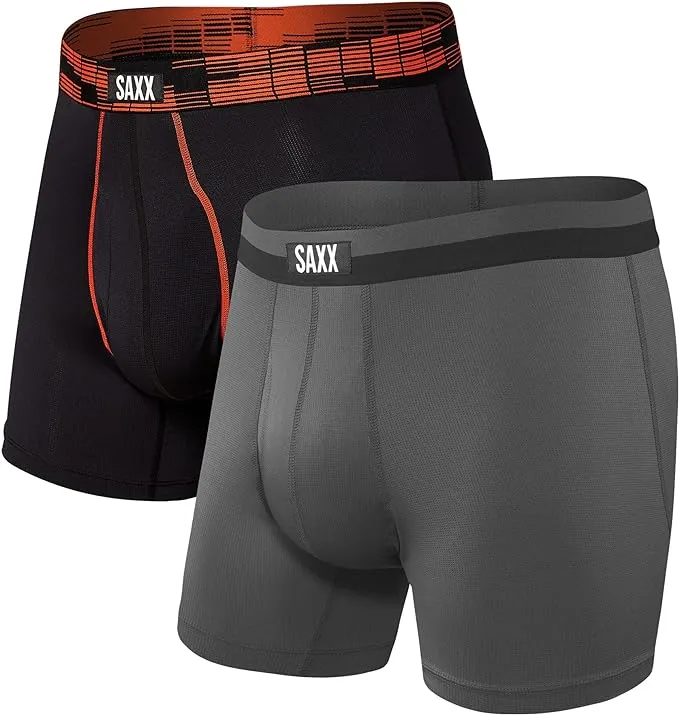 SAXX Men's Underwear - Sport Mesh Boxer Brief - 2 Pack