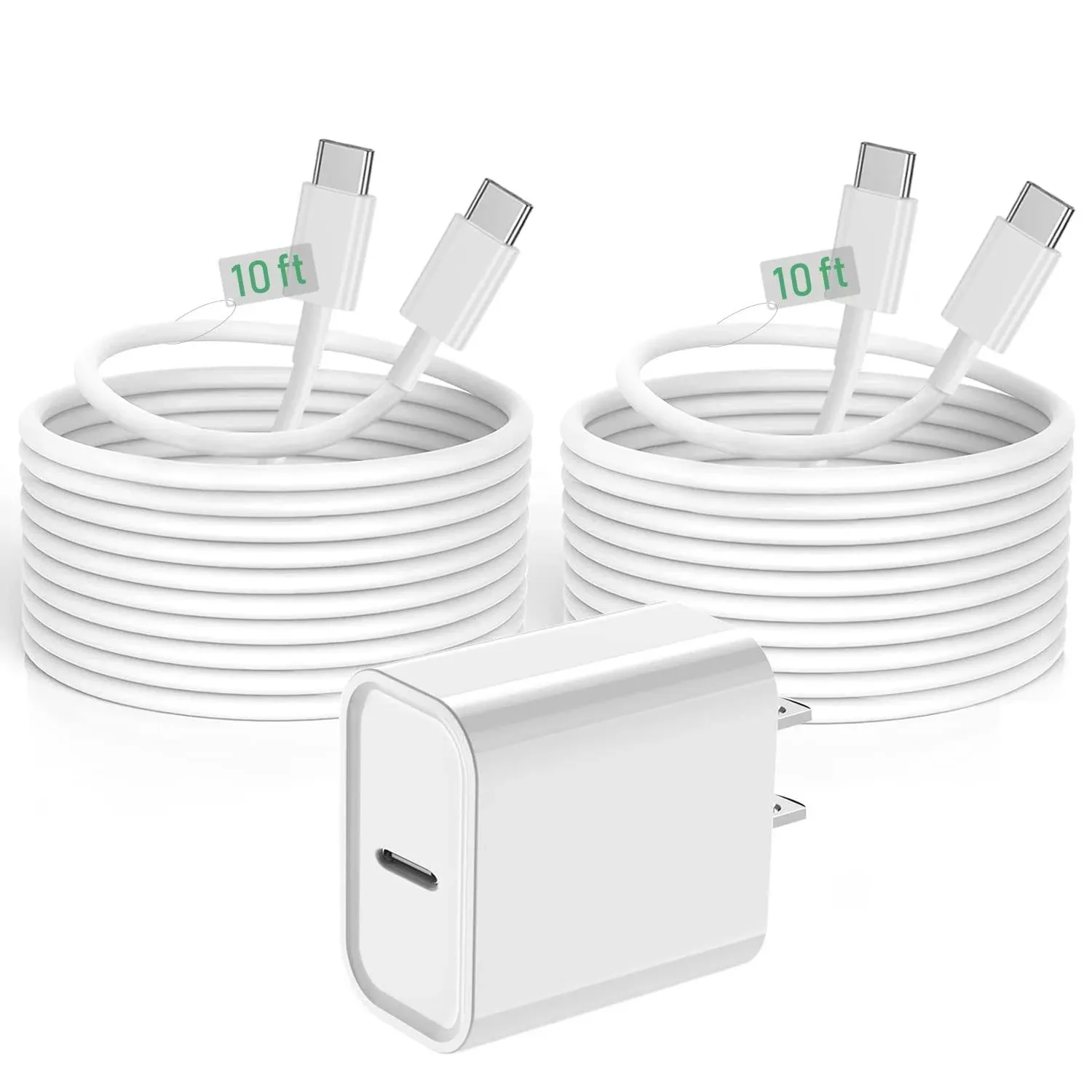 iPad Pro Charger,iPad Charger Cord 2Pack 10 ft Apple Certified,20w Tyce C Charger ...