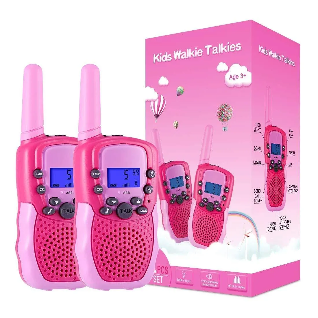 Selieve Toys for 3-12 Year Old Boys Girls, Walkie Talkies for Kids 22 Channels 2 Way Radio with Backlit LCD Screen & LED Flashlight VOX Function, Long Range Walkie Talkies for Outside, Camping, Hiking