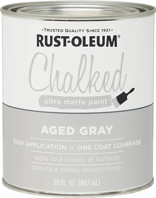 2 PAK 30 OZ; White; Chalked Paint; Ultra Matte Sheen Finish; For Use On A Var...