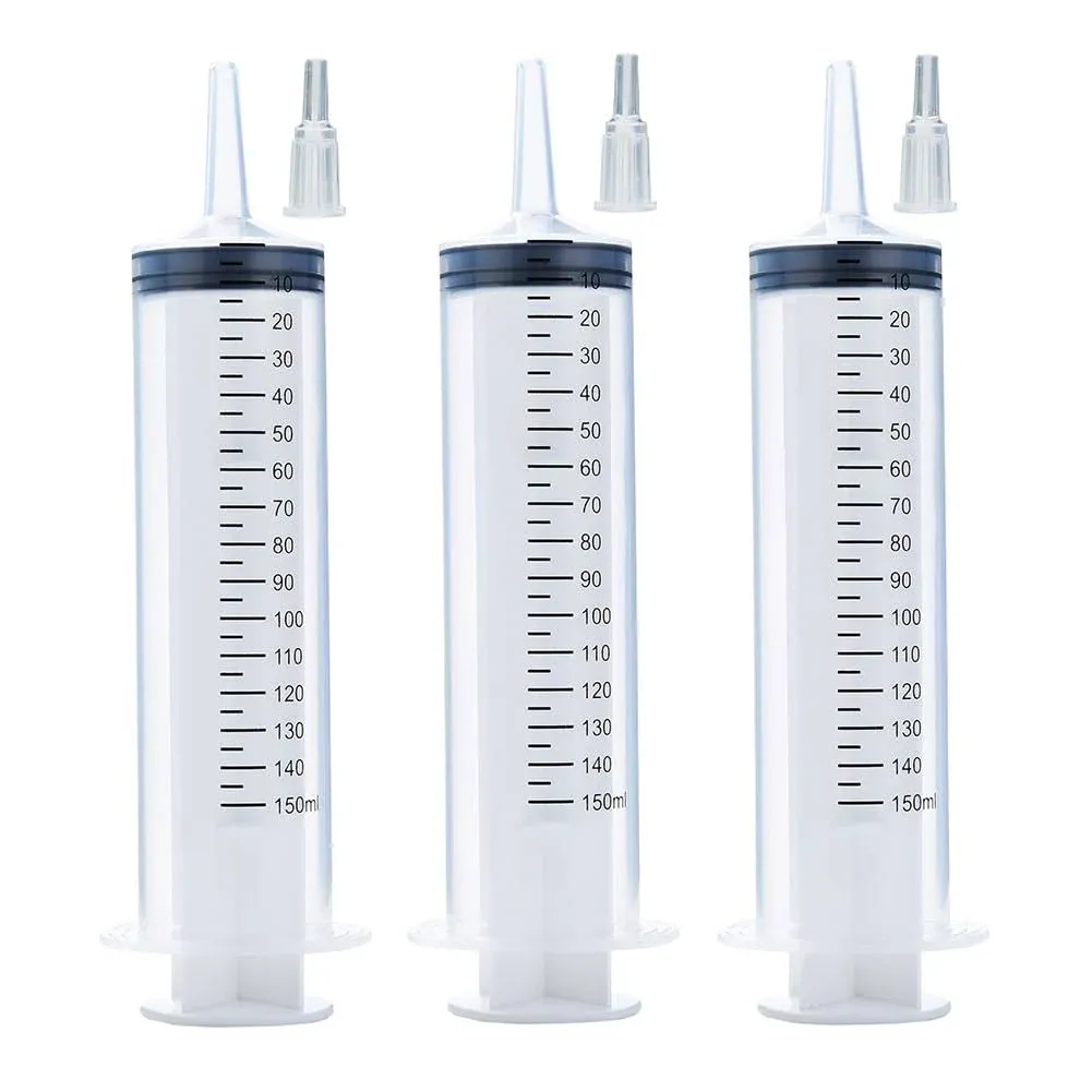 A Akraf 3 Pcs 150ml Large Syringes, Sterile and Individual Sealed, Easy to Use ...