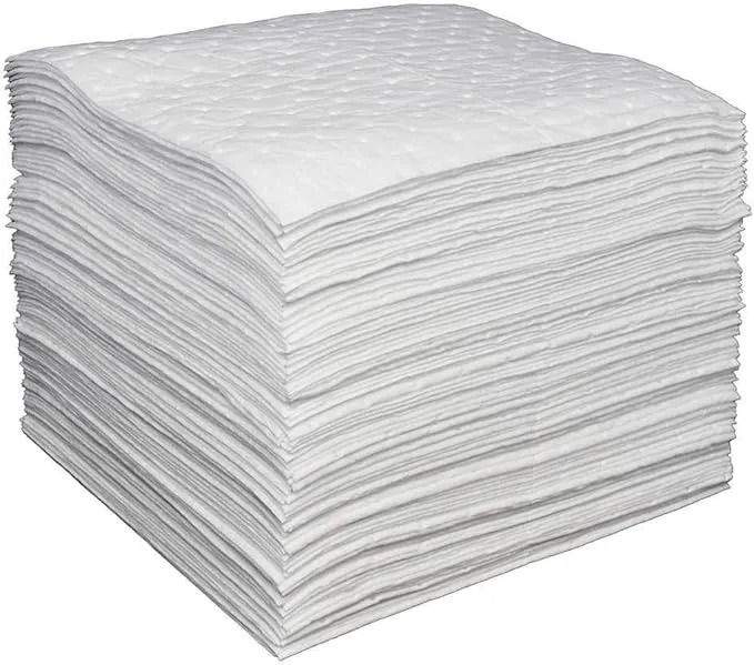 Aain® LT011 Spill Absorbent Pads/Mats, 20" Length x 15" Width, White