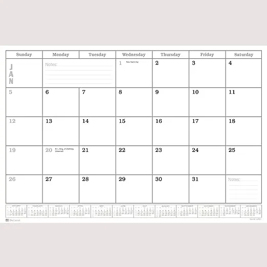 2024 Dacasso Monthly Calendar Refill, 24.5 x 16, White (S2001)