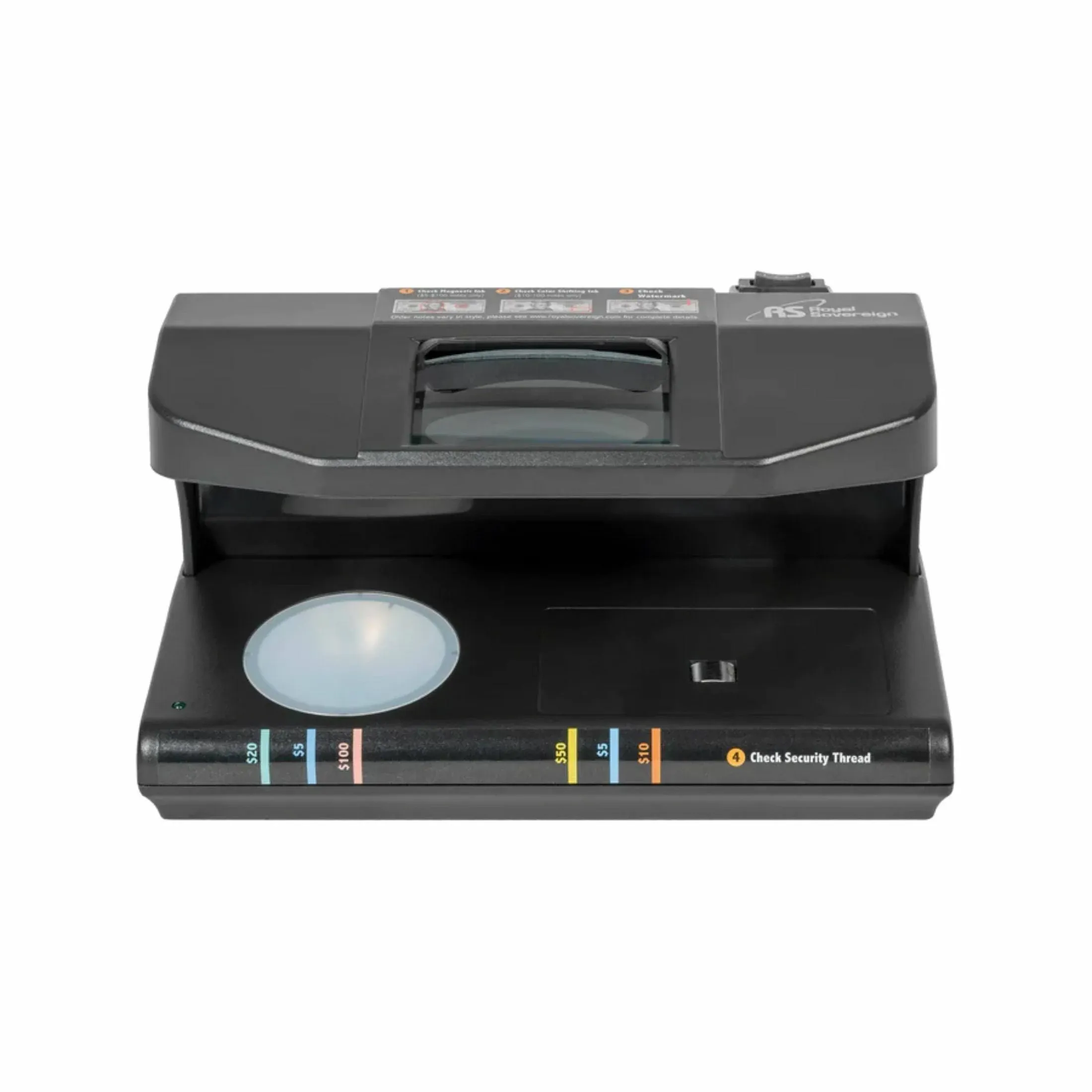 Four-Way Counterfeit Detector, UV, Fluorescent, Magnetic, Magnifier