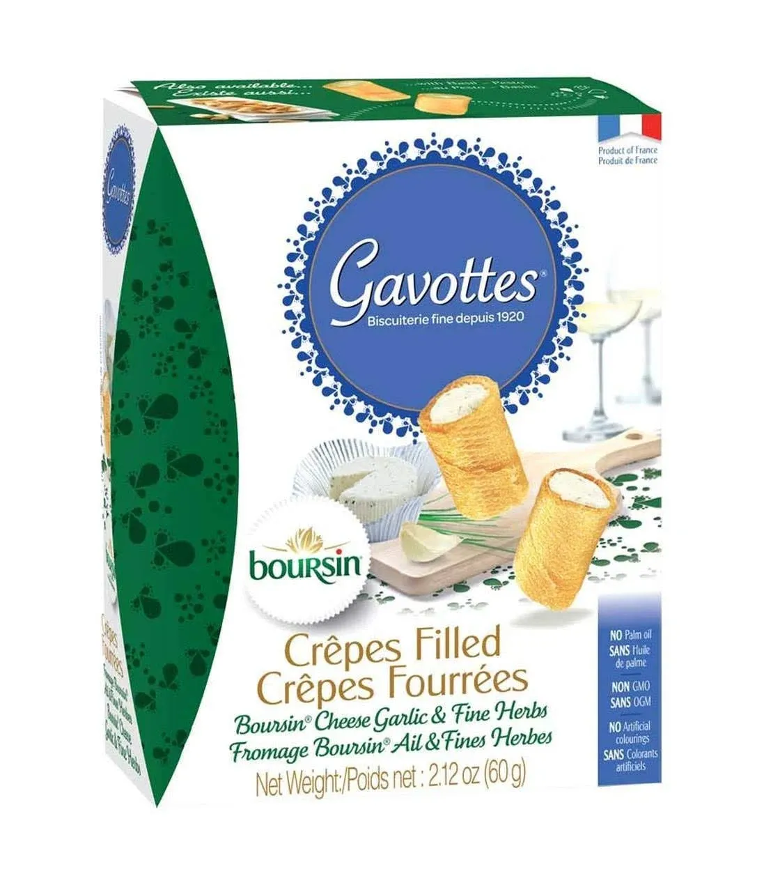 Gavottes Crispy Crêpes Filled with Basil Pestocrepes Fourrees