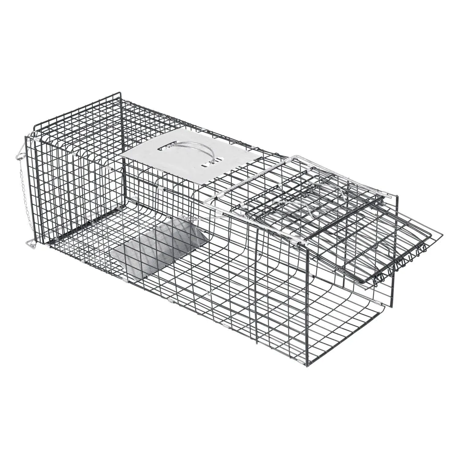 ANT MARCH Live Animal Cage Trap with Gloves 37"x13.5"x14.5" Large Steel Humane Release Rodent Cage for Rabbits, Stray Cat, Squirrel, Raccoon, Mole, Gopher, Opossum, Skunk, Chipmunks, Groundhog Squire