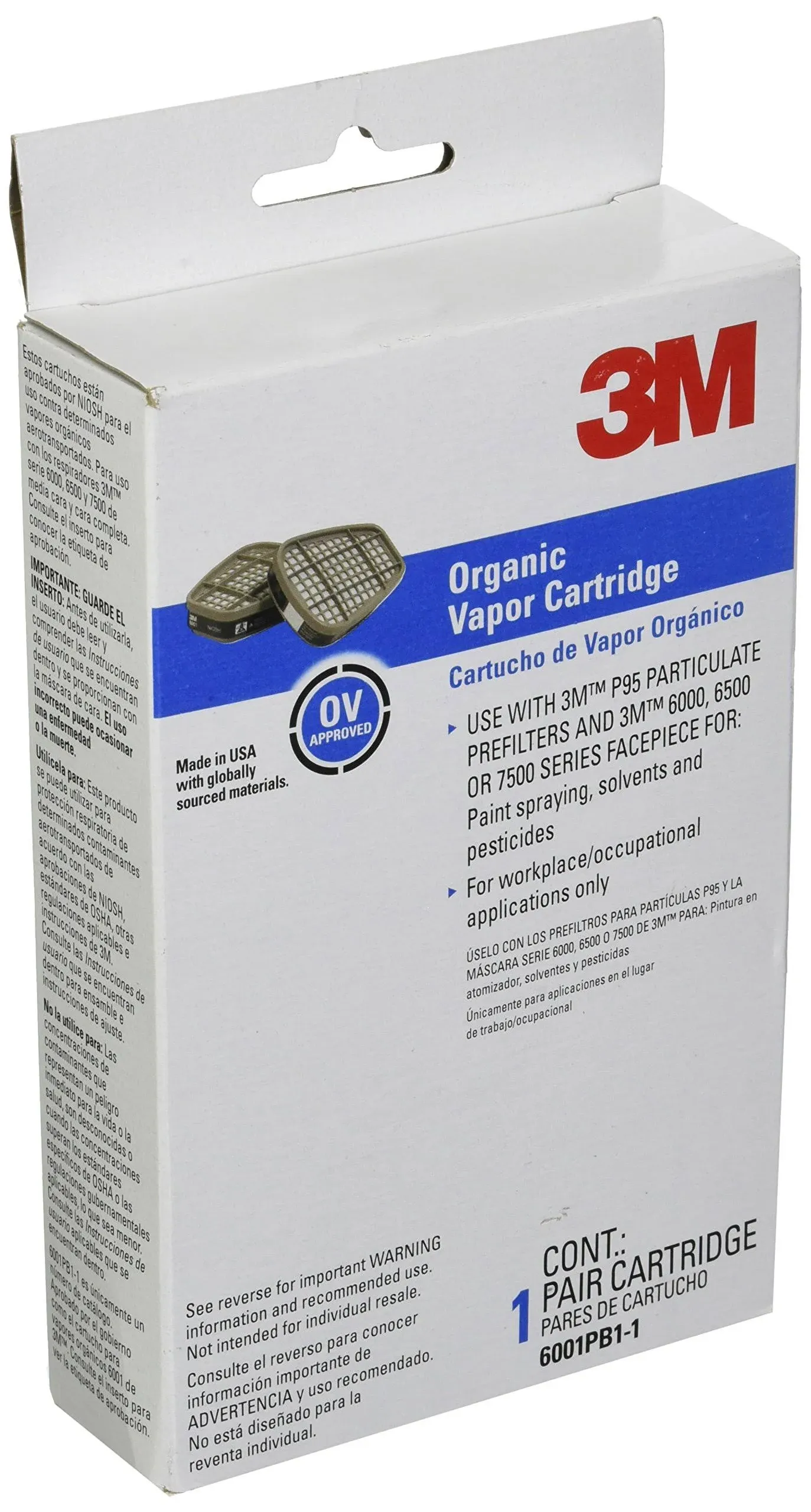 3M Acid Gas And Organic Vapor Cartridges 6003