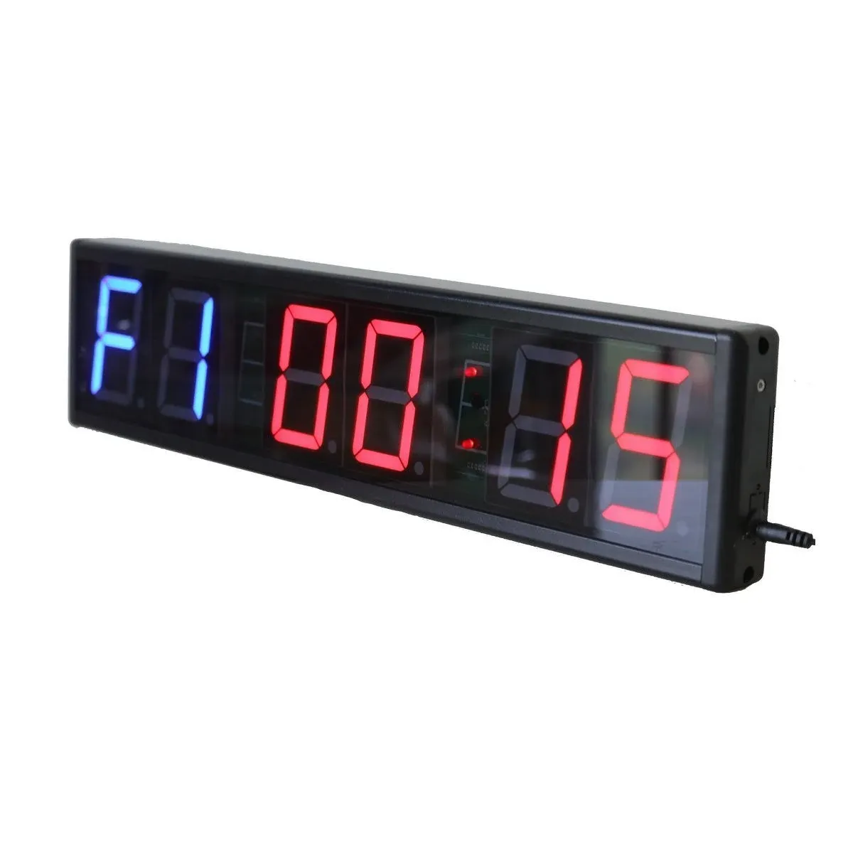 Ledgital Large Interval Gym Clock for Workouts Size 20x4.7in. Operated by Remote ...