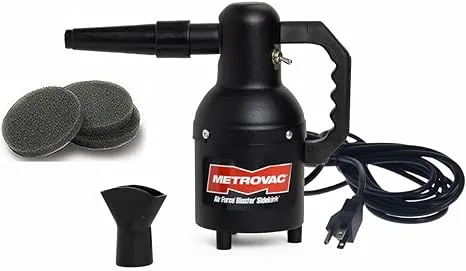 METROVAC Sidekick SK-1 Motorcycle Dryer | Metro Vac Air Force Blaster Sidekick | Includes 12 Foot Cord and Black Textured Matte Finish | 3 Extra Filters | Made in The USA