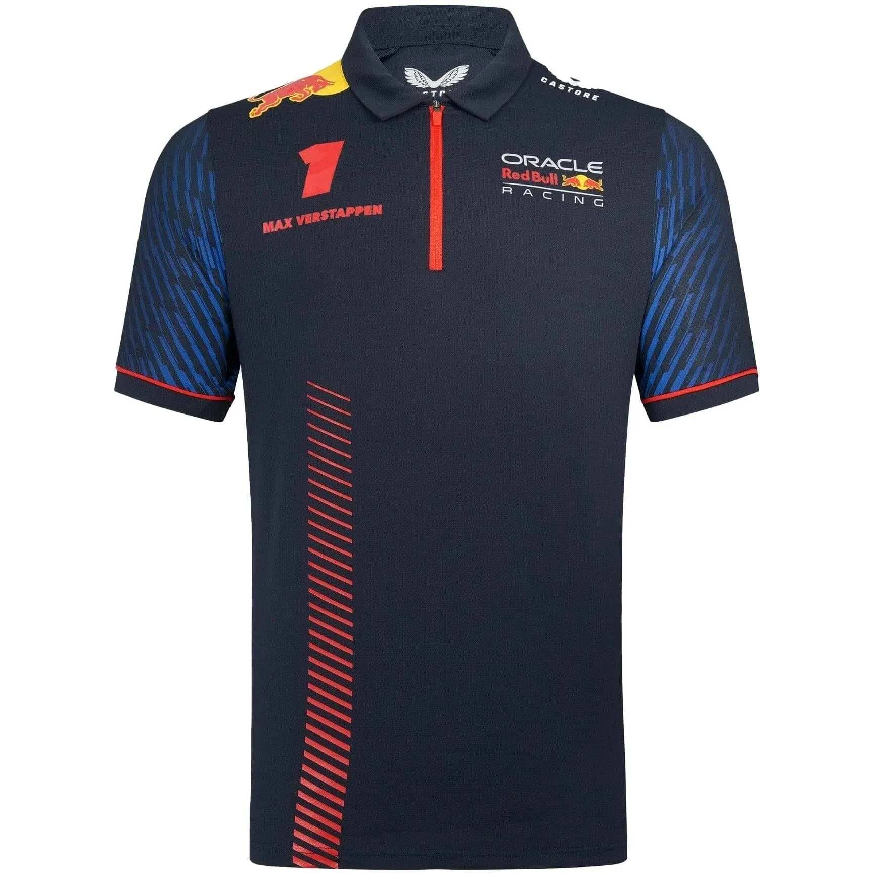 Red Bull Racing F1 Men's 2023 Max Verstappen Team Polo Shirt- Navy