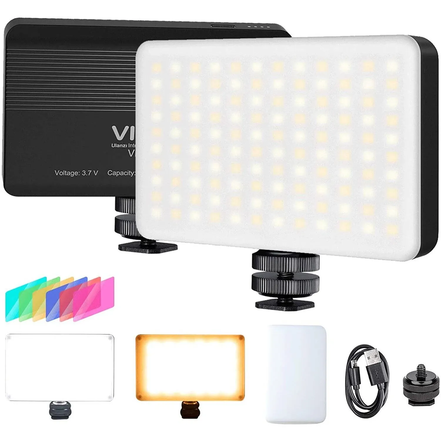 VIJIM VL120 LED Video Light on Camera, Mini Rechargeable 120 LED Photography Lighting Fill Lamp 3200K-6500K Bi-Color Dimmable, CRI95+, Built-in 3100mAh Battery for Canon Nikon Sony DSLR Cameras