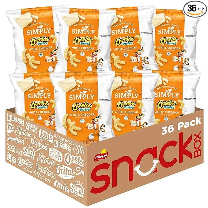 Cheetos Simply Cheese Flavored Snacks White Cheddar Puffs