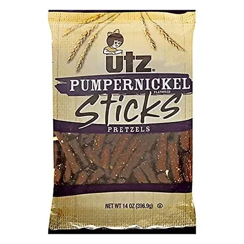 Utz Quality Foods Pumpernickel Sticks Pretzels, 14 oz. (396.6g) Bags (3 Bags)