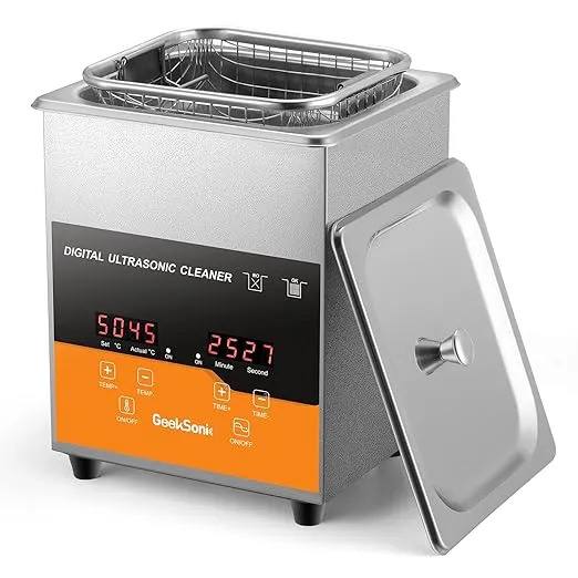 Ultrasonic Cleaner 2L with Heater and Timer, Ultrasonic Parts Cleaner with 40...