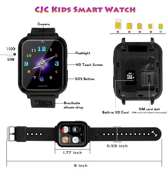 Kids Smart Watch for Boys Girls - Kids Smartwatch with Call 7 Games Music Pink