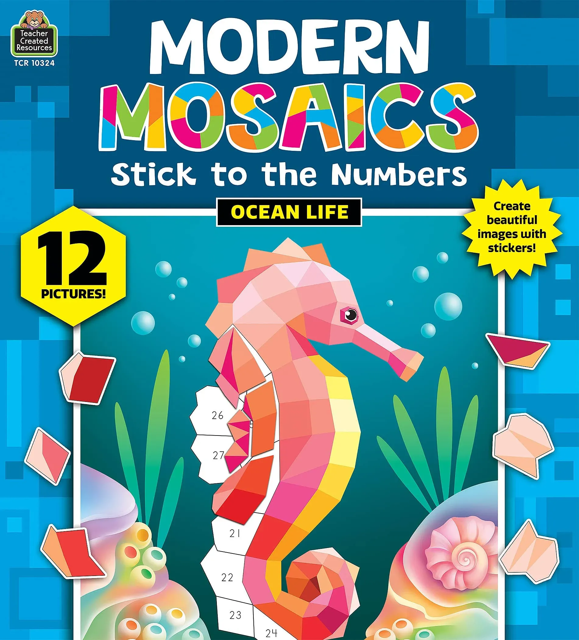 Teacher Created Resources Ocean Life Modern Mosaics Stick to the Numbers