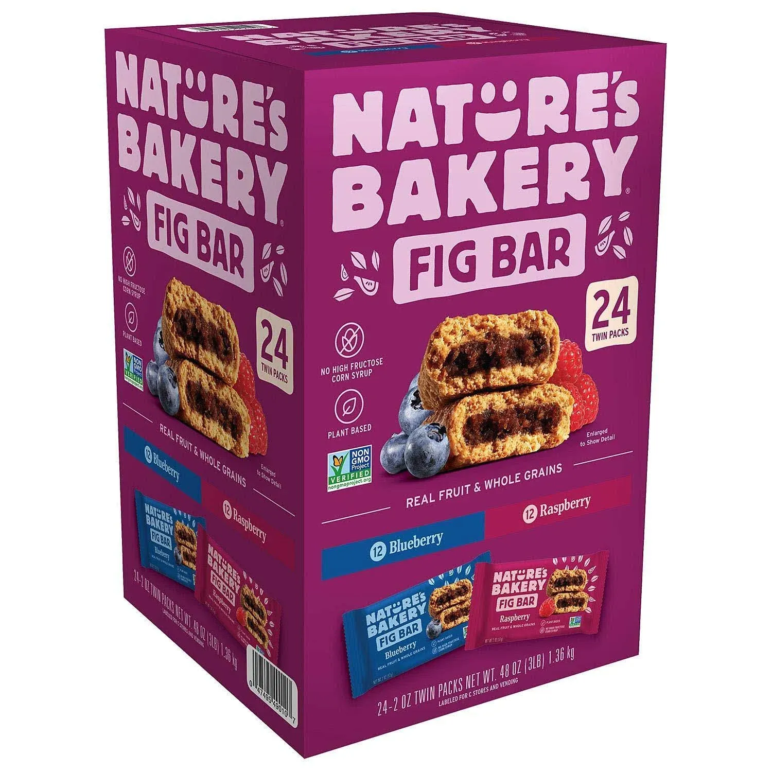 Natures Bakery Whole Wheat Fig Bar Vegan Non-GMO Original Fig 36