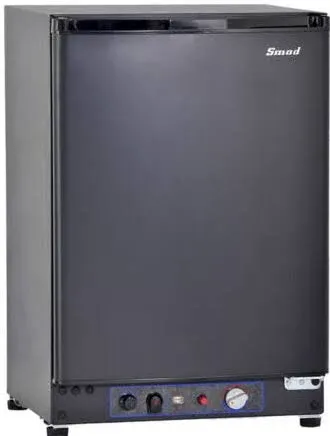 12V Refrigerator 1.7 Cu.Ft, AC/DC Semi Truck Refrigerator with Lock, Reversible Door, Quiet Absorption Mini Fridge for RV Camper, Caravan, Boat, Compact, Black