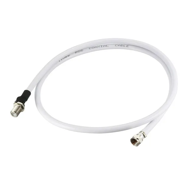 RG6 Coax Cable F Type male to F Type Female Coaxial Cable 2 Feet