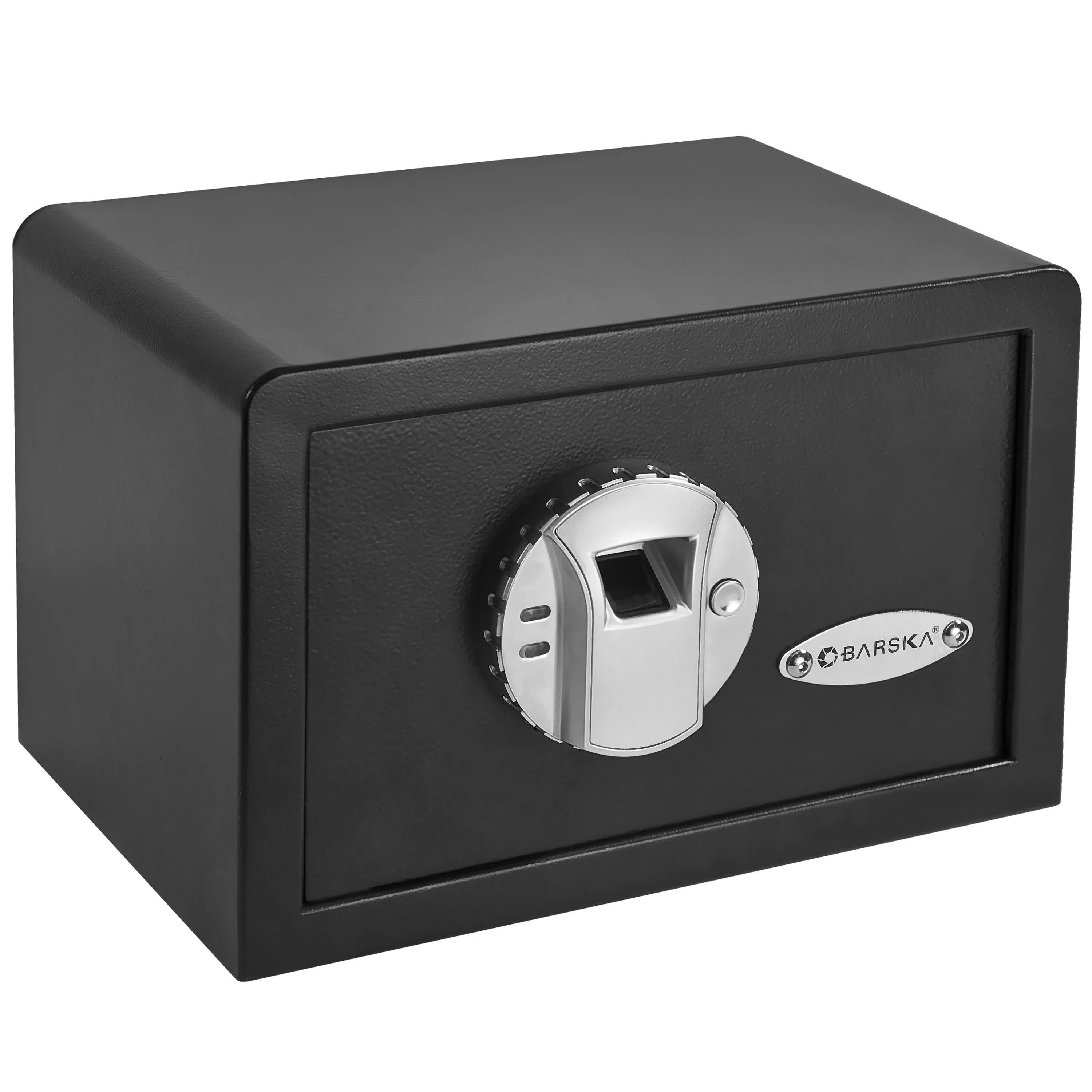 Barska AX11620 Biometric Fingerprint Mini Security Home Safe Box 0.29 Cubic Ft, Black, 12" x 8" x 7.75"