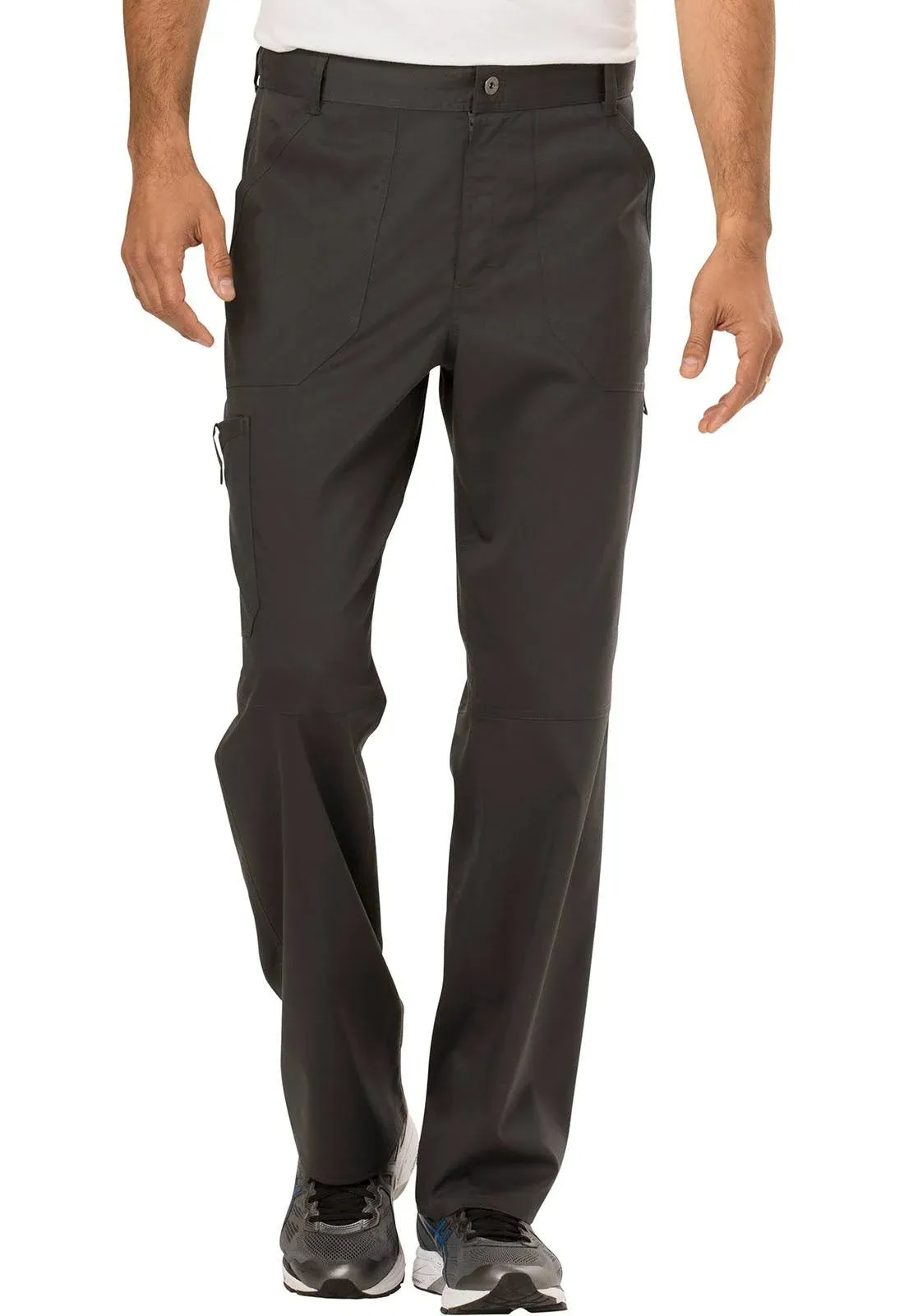 Men's Fly Front Cherokee WW Revolution Scrub Pant WW140 in Black, Gala