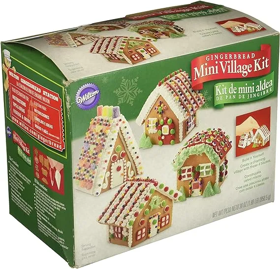 Wilton Build It Yourself Mini Village Gingerbread House Decorating Kit