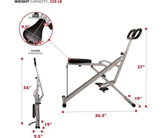 Sunny Health & Fitness Upright Row-N-Ride Exerciser