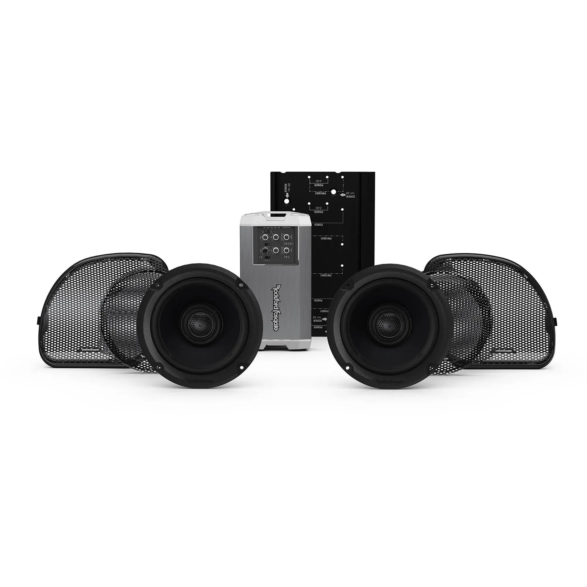 Rockford Fosgate HD14RGSG-STAGE2 Audio Kit, 2 Speakers & Amp for Road / Street Glide '14-