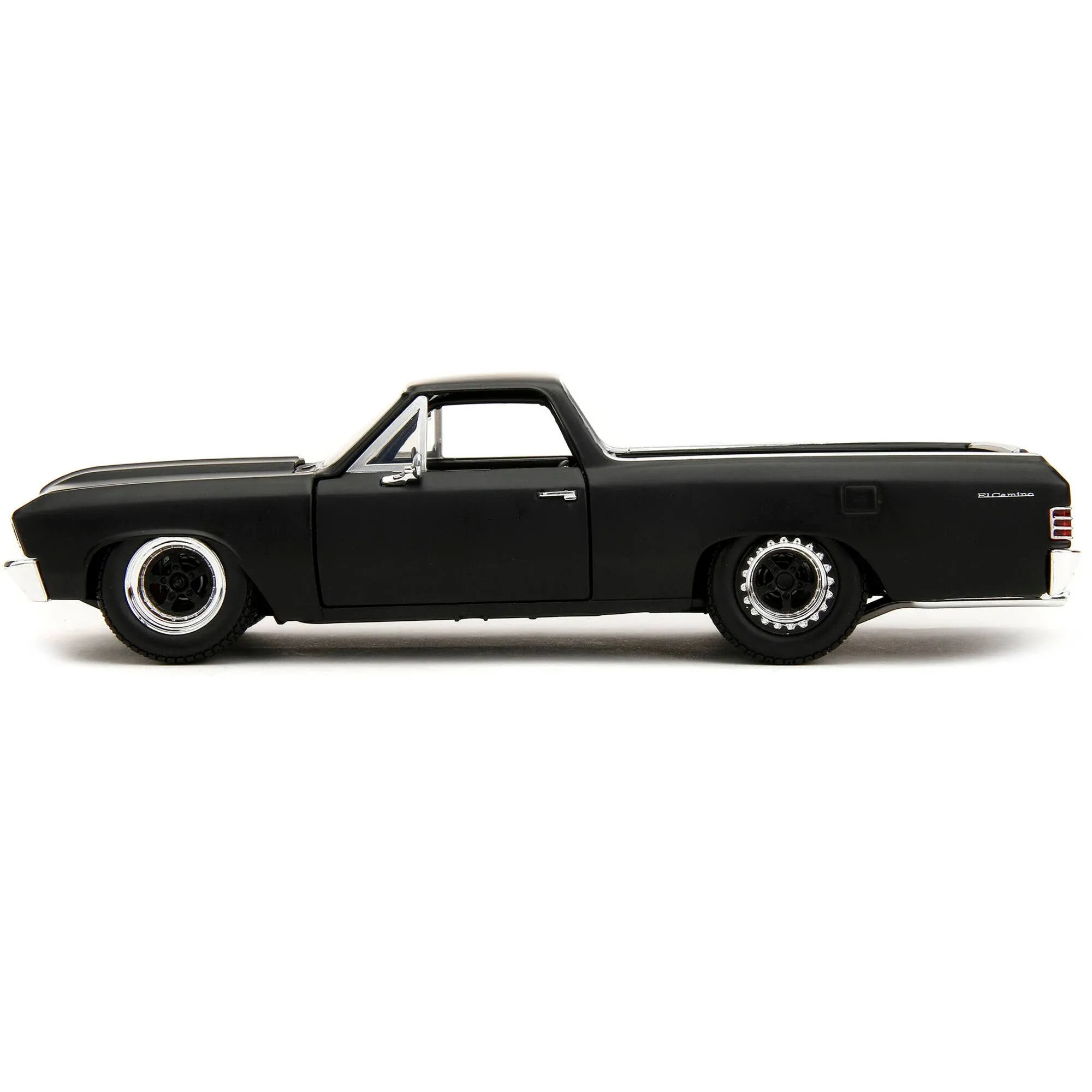 Jada 1/24 Diecast Model Car - Fast & Furious 1967 Chevrolet El Camino Matte Black