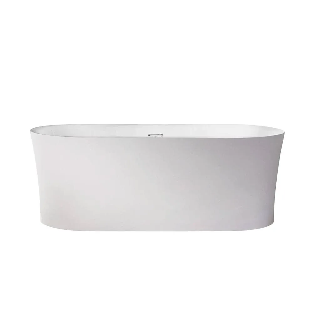 Vinnova Aubrey 67" x 31.5" Freestanding Soaking Bathtub in White