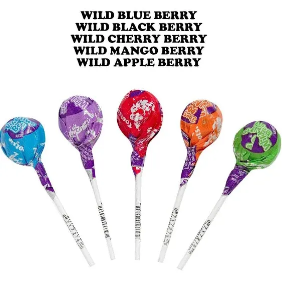 Tootsie Pops Limited Edition Assorted Wild Berry Flavors with Chocolatey Center Halloween Size – Over 3 Pounds Individually Wrapped Fruity Chocolate Lollipops - Peanut Free, Gluten Free, 100 Count