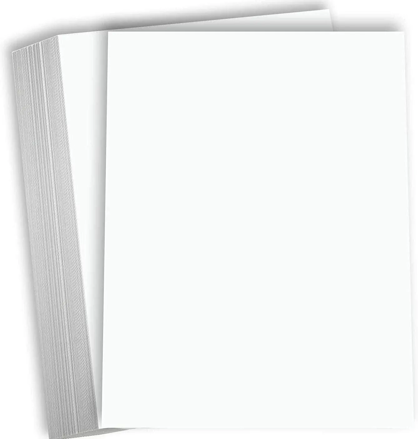 White Cardstock Printer Paper By Hamilco (50-Pack)- 8.5 x 11” Thick Card Stoc...