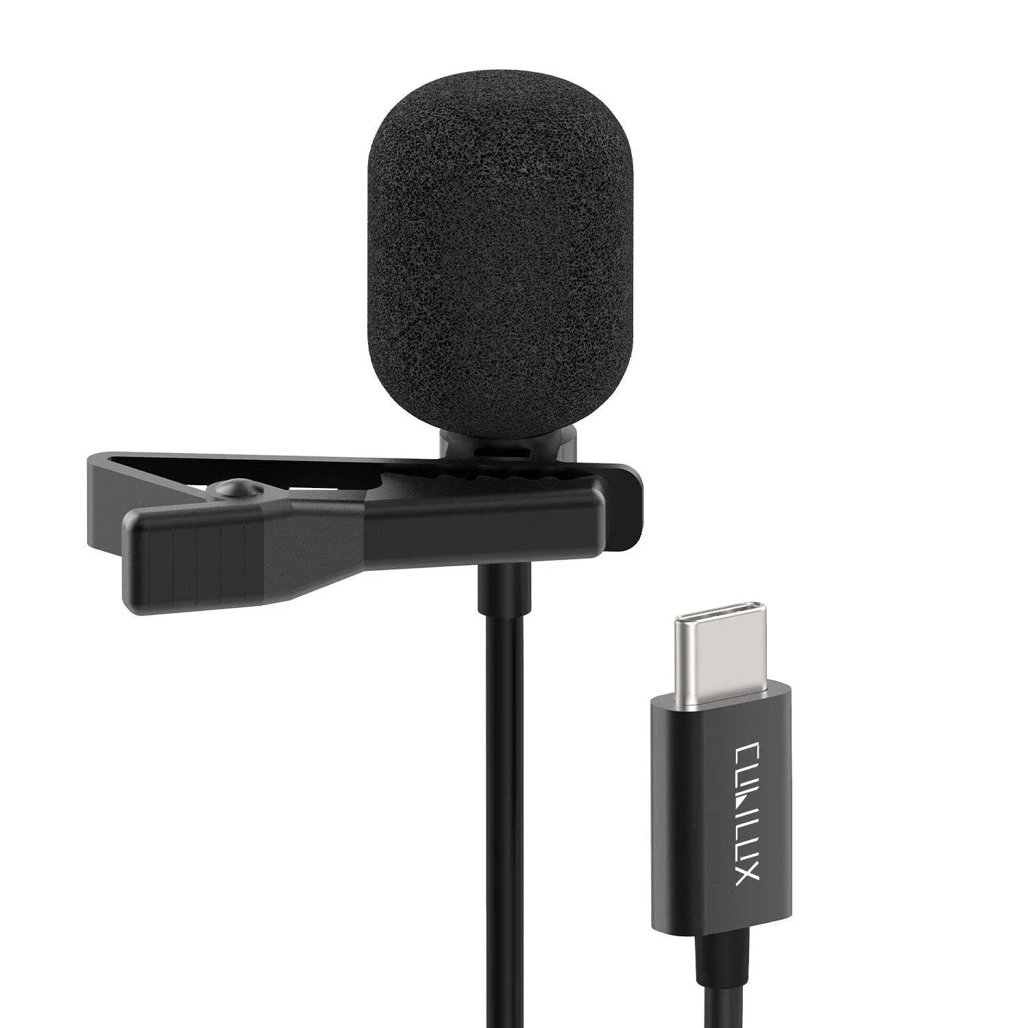 Cubilux USB C Microphone, Type C Lavalier Lapel Clip MIC Compatible with Samsung Galaxy S24/S23/S22/S21Ultra Tab S9/S8/S7/S6, iPhone 15, iPhone 15 Pro Max, iPad Pro, Pixel 8/7/6 Pro 7a/6a, 10 Feet