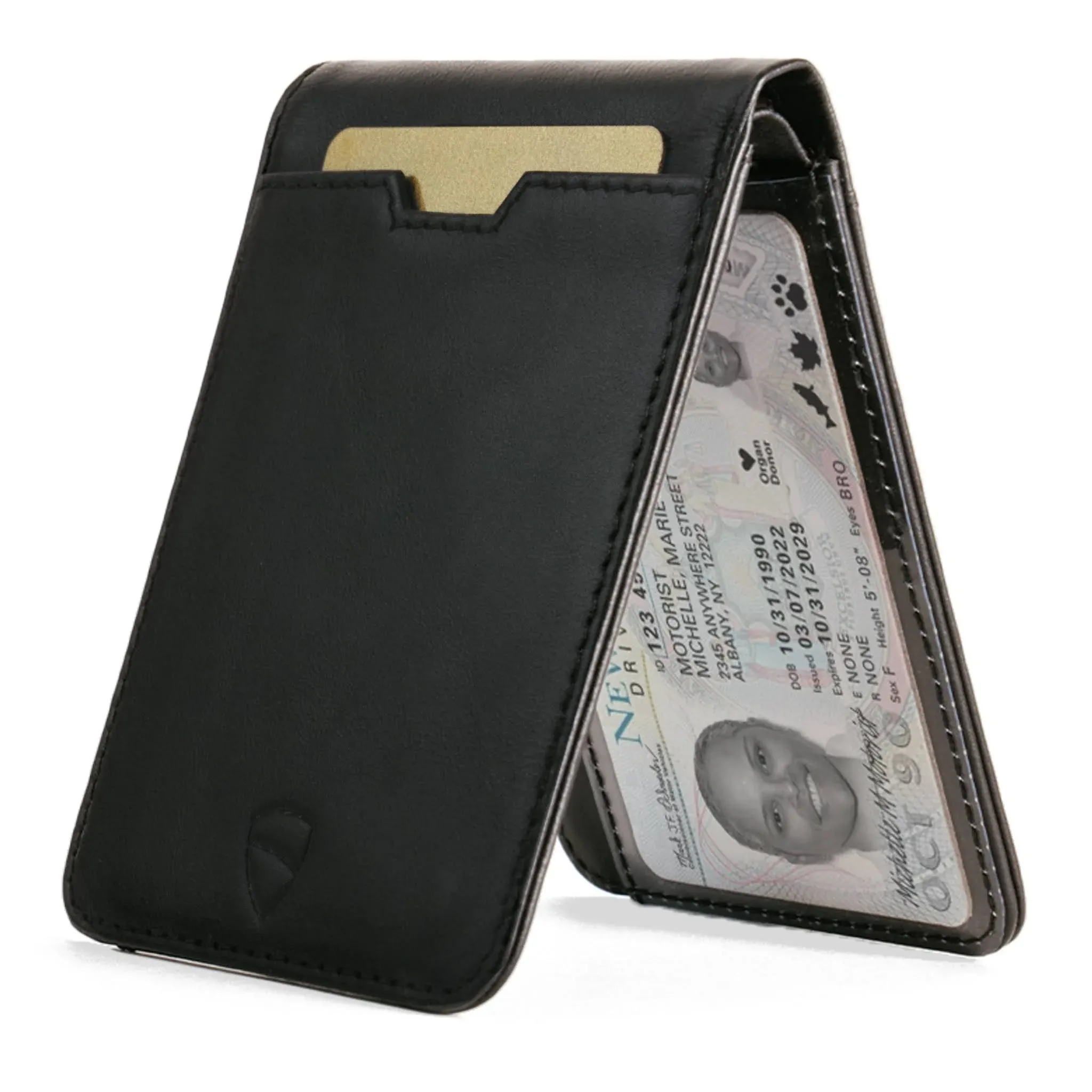 Vaultskin MANHATTAN ID Thin Leather Wallet with RFID Blocking and ID Window