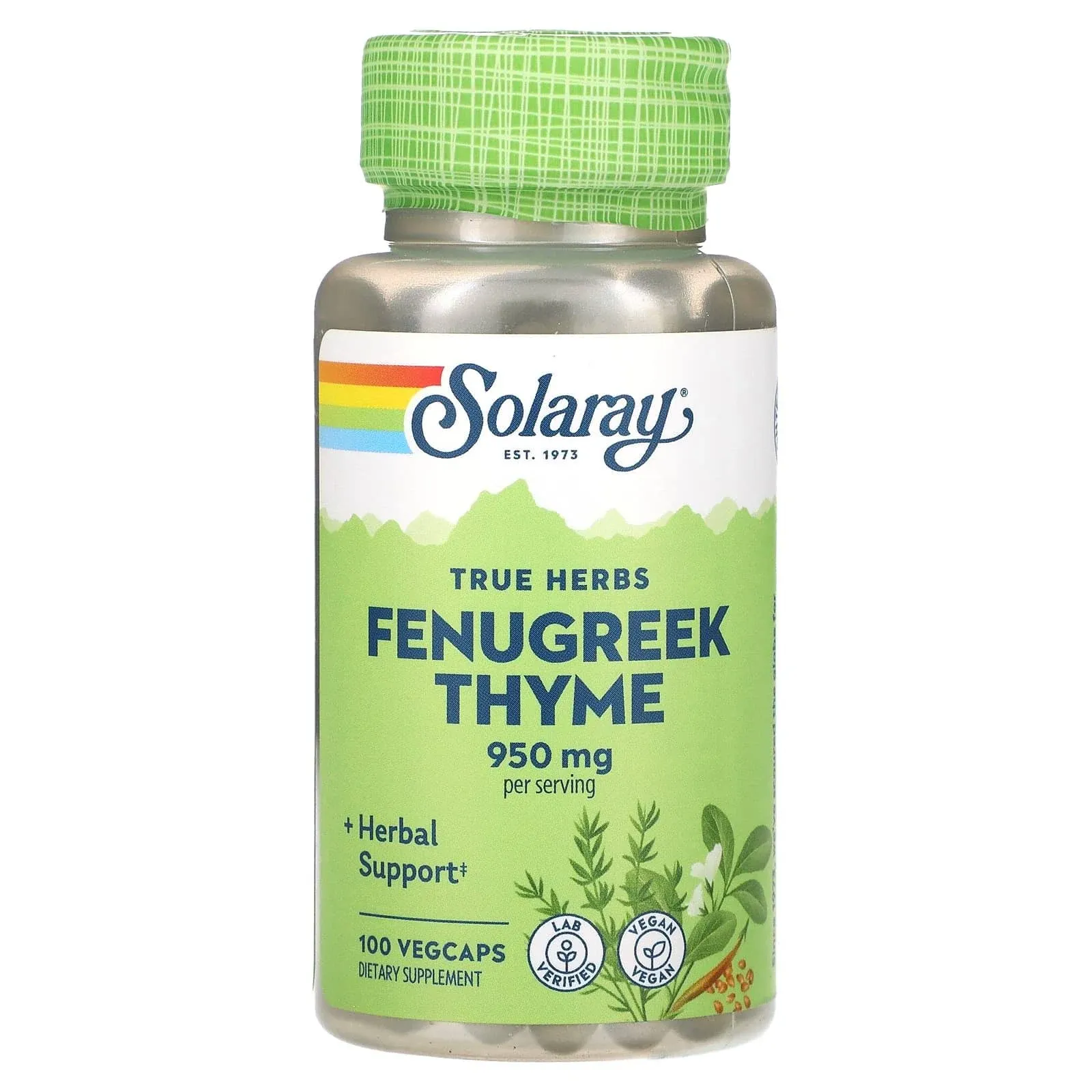 Solaray Fenugreek and Thyme 100 Capsules