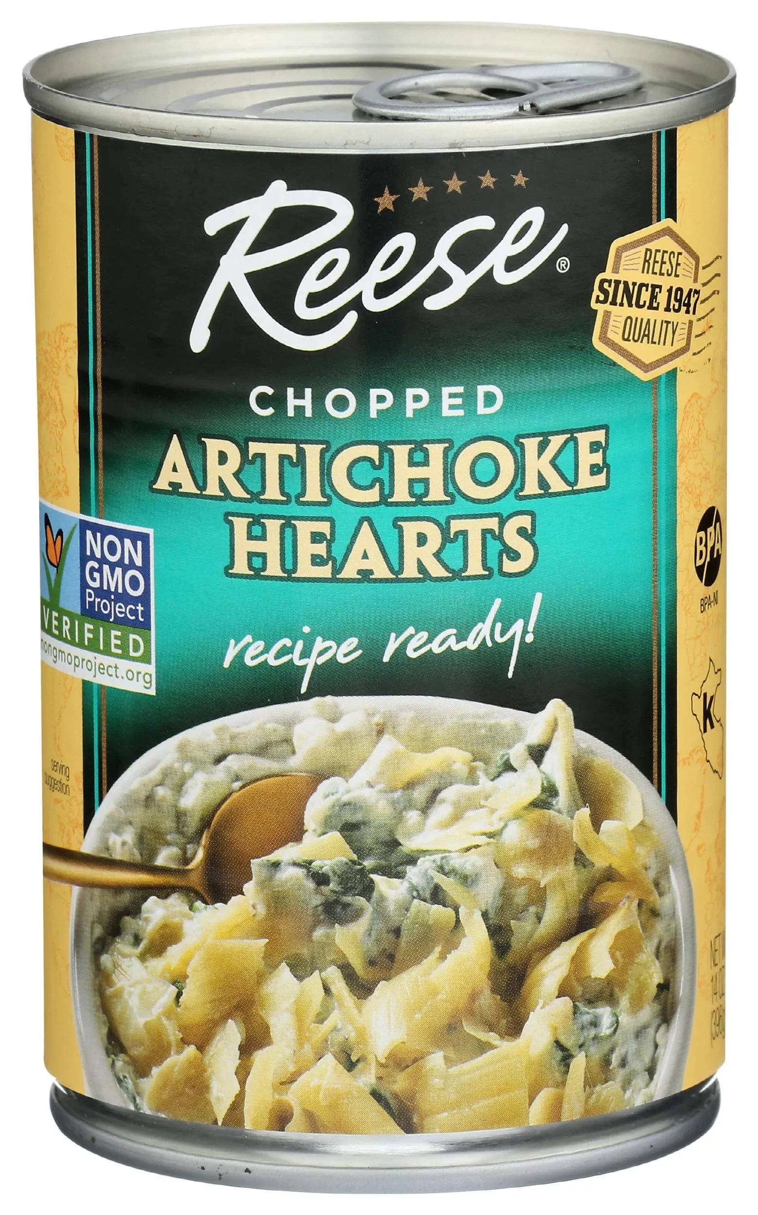 Reese Chopped Artichoke Hearts - 14 OZ 12 Pack