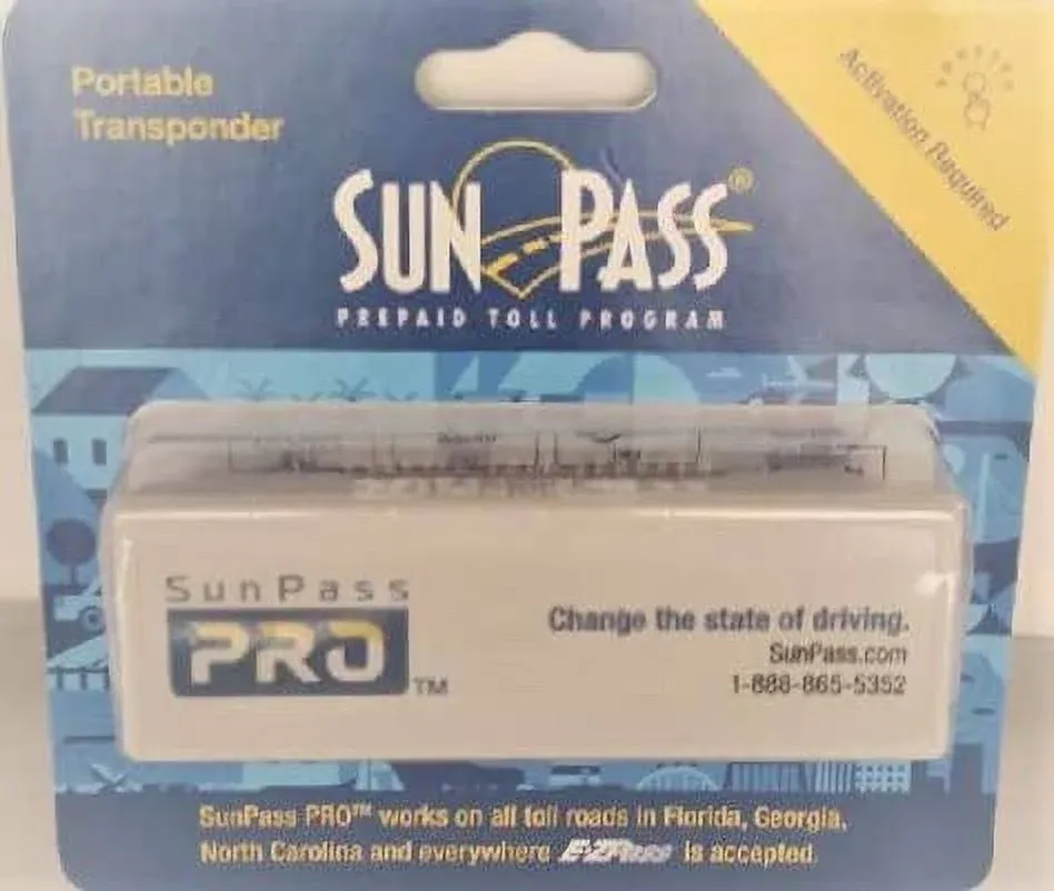 Sunpass Sun Pass Transponder Portable Prepaid Toll Program for Florida Only