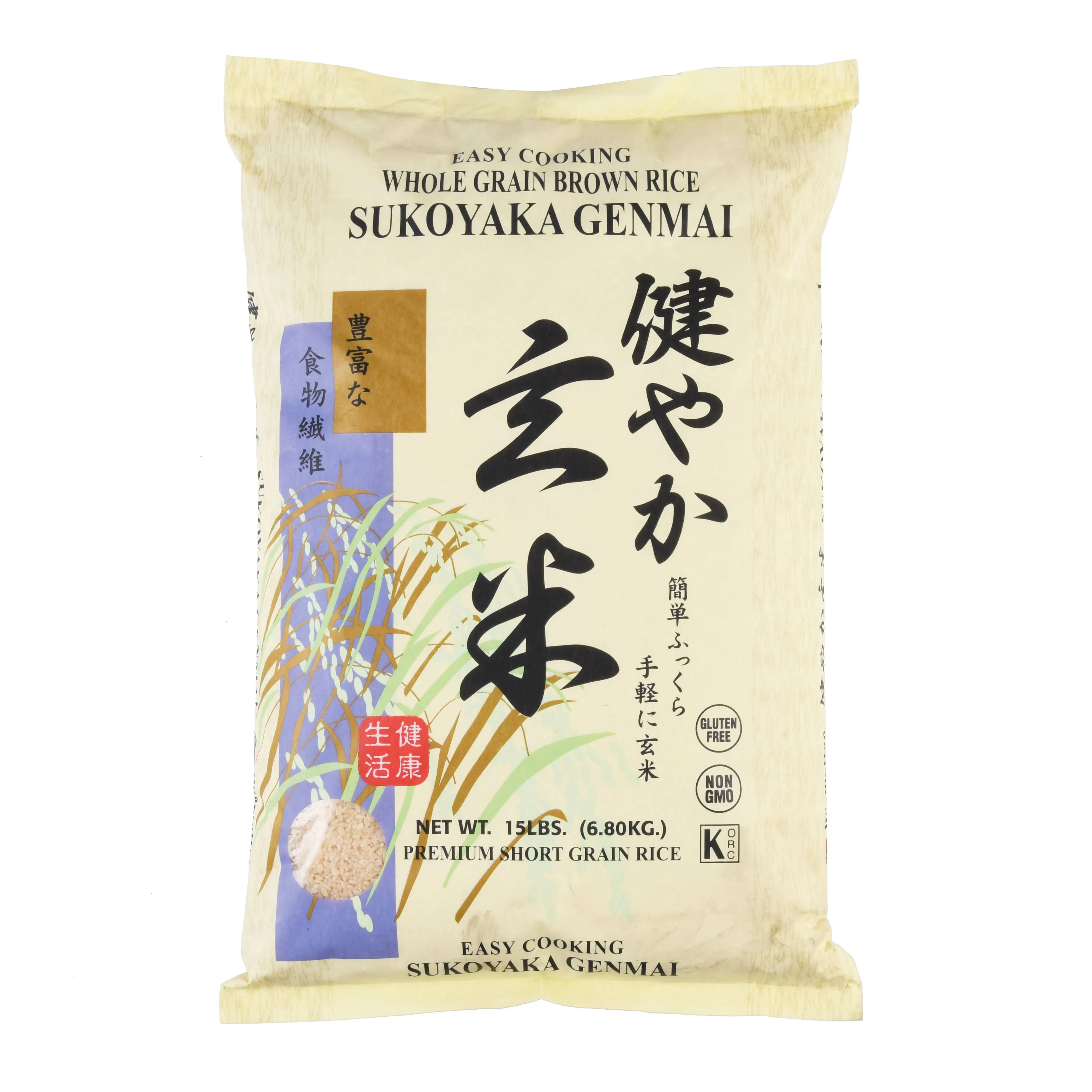 Sukoyaka Genmai Brown Rice, Whole Grain - 4.4 lb