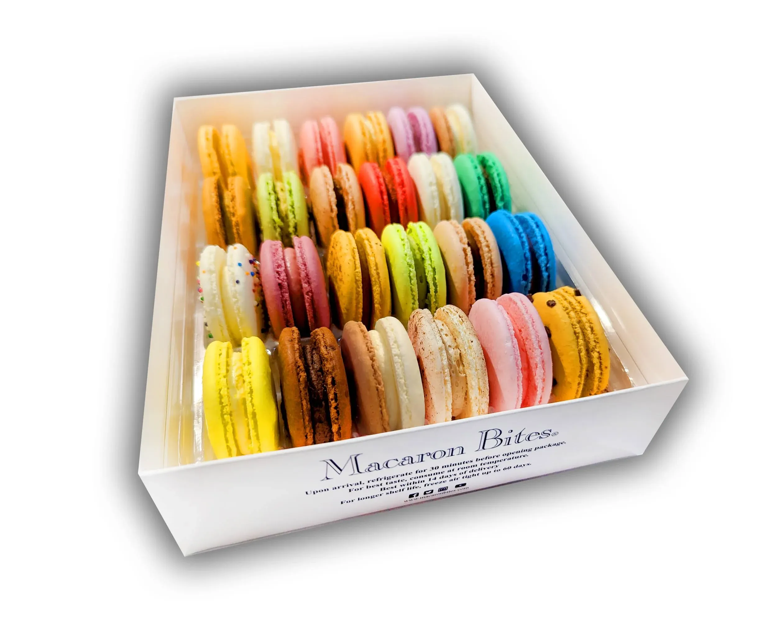 Assorted Macaron Cookies Gift Box - 24 Count