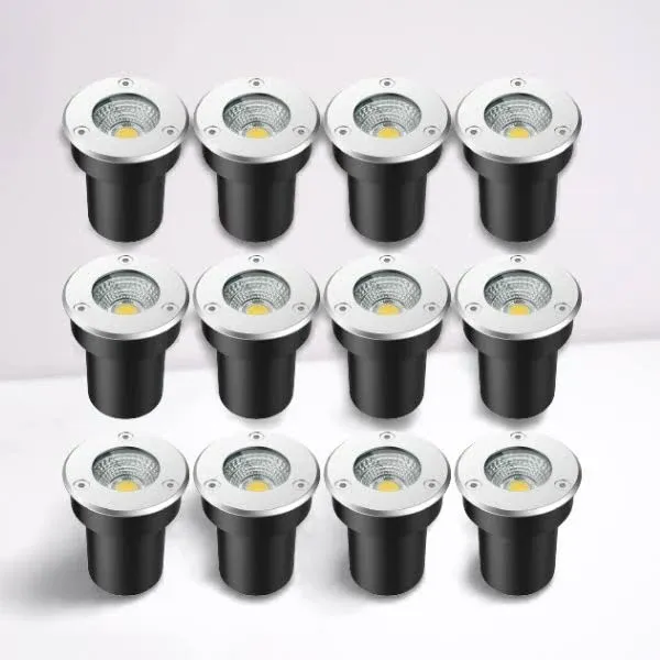 LEDVIE LED Landscape Lights, 12 Pack 7W LED Ground Lights with 24 Connectors ...